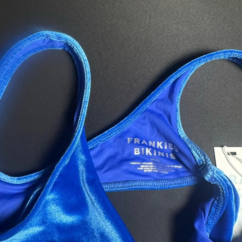 Frankie's Bikinis Cobalt Velvet Two-Piece Swim Set
